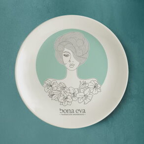 Plato redondo Mujer Elegante