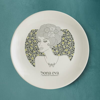 Plato redondo "Mariposa"