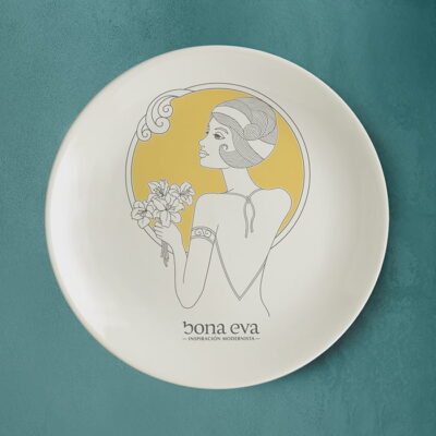 Plato redondo "Ventana"
