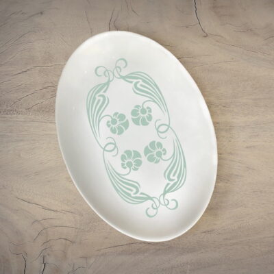 Plato ovalado "Floral"