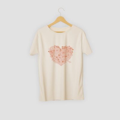 Camiseta Corazón Naranja Bona Eva