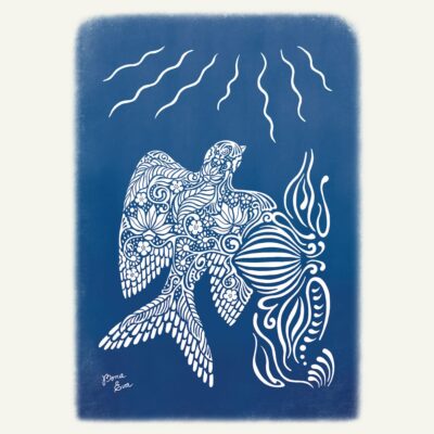 Bona Eva - Lamina golondrina libertad azul