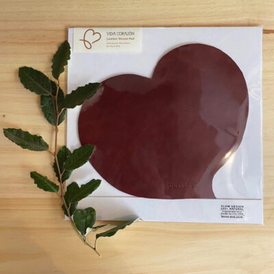 Mousepad / Alfombrilla de ratón en piel Burdeos - Vida Corazón