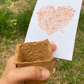 Bonaeva - PAPEL DE SEMILLA impresa A6 DISEÑO 04 - Vida Corazón