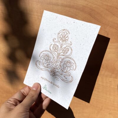Bonaeva - PAPEL DE SEMILLA impresa A6 - Equilibrio Natural