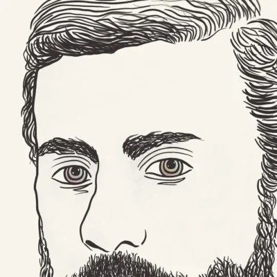 Retrato de Antoni Gaudí por Clau Vidal para Bona Eva